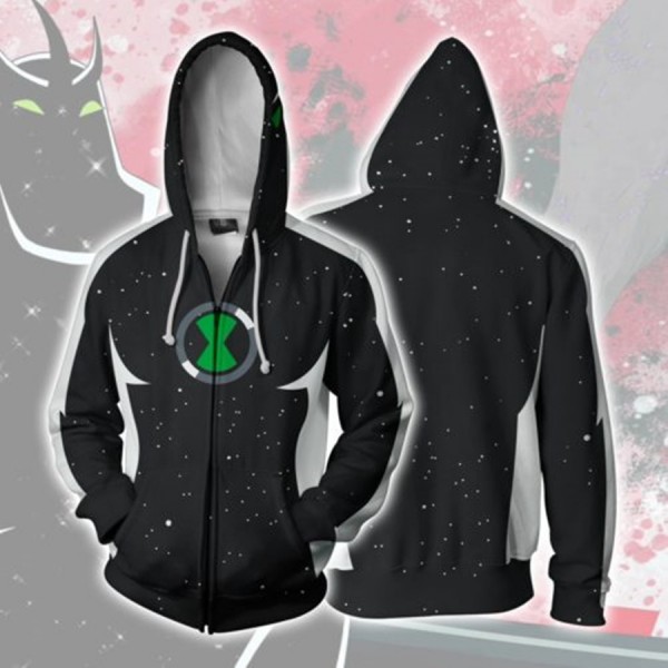 Ben 10 Hoodies - Alien X Hoodie Zip Up Jacket Cosplay Costume
