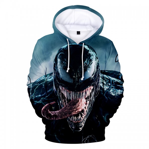 Venom Movie 3D Design Skull Men's Hooded Sweatershirt Hoodie