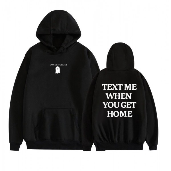 Unisex Oversized Pullover Lonely Ghost Text Me When You Get Home Hoodie