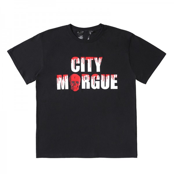 Oversized Hip Hop Vlone City Morgue Shirts