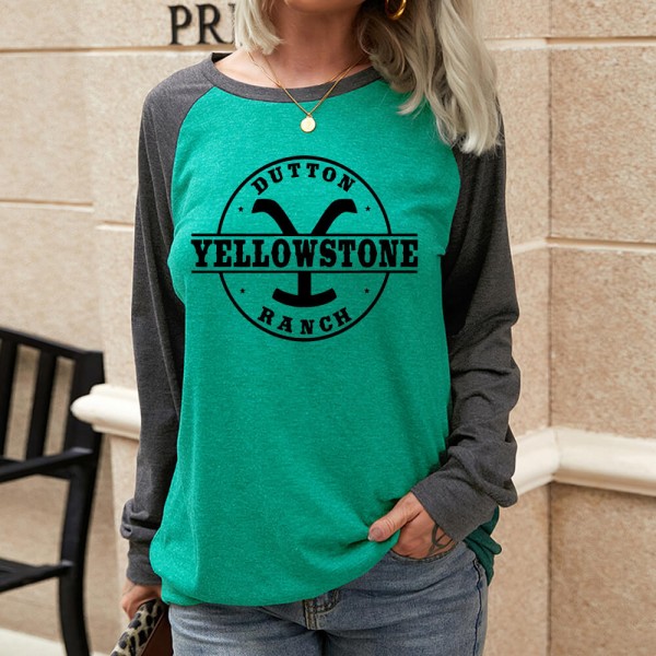 Yellowstone Dutton Ranch Raglan Long Sleeve Shirts