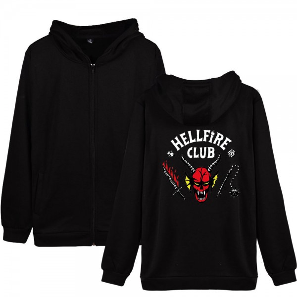 Stranger Things Hellfire Club Full Zip Hooded Jacket
