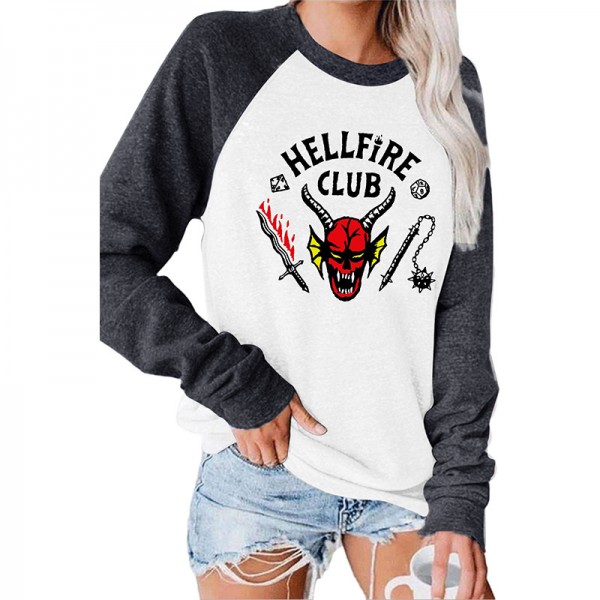 Stranger Things Hellfire Club Raglan Long Sleeve Shirt