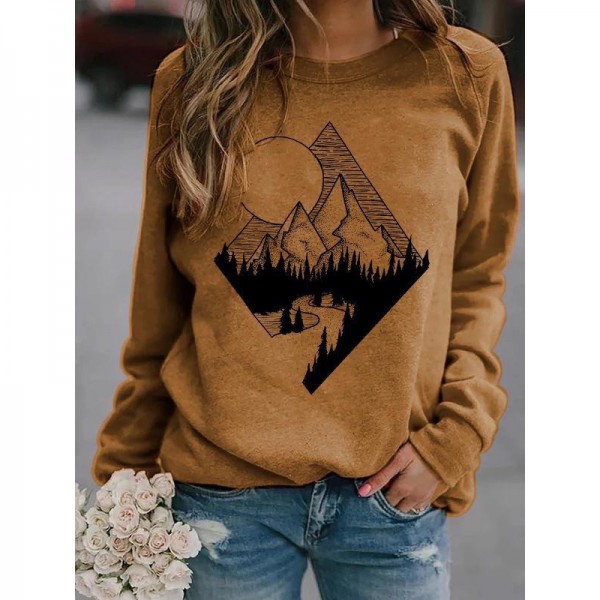 Yellowstone Nation Park Graphic Crewneck Sweatshirt