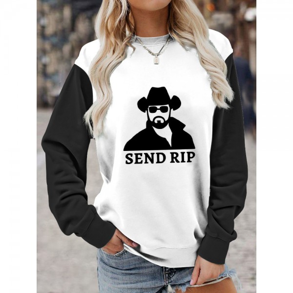 Womens Yellowstone Send Rip Graphic Raglan Sweatshirt