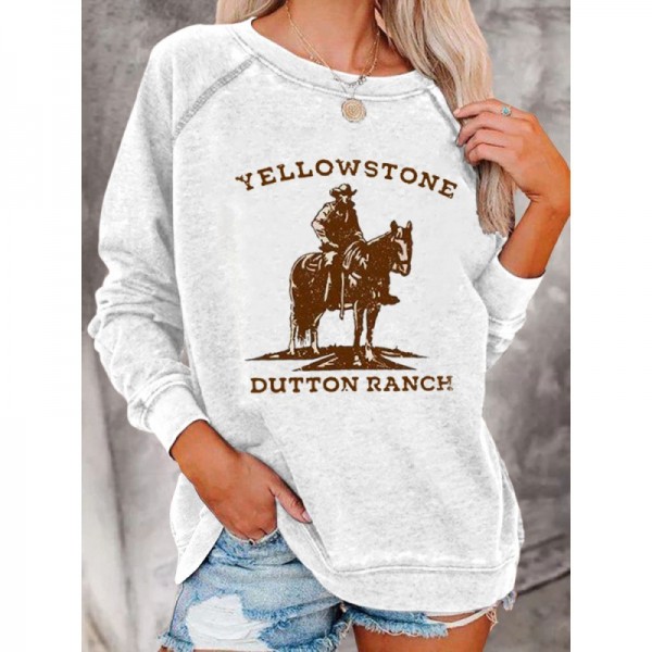 Yellowstone Dutton Ranch Graphic Crewneck Sweatshirt