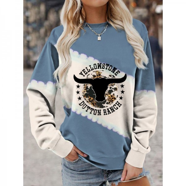 Yellowstone Dutton Ranch Color Patchwork Sweatshirts