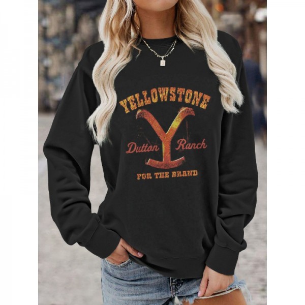 Ladies Yellowstone Dutton Ranch For The Brand 3D Long Sleeve Shirt