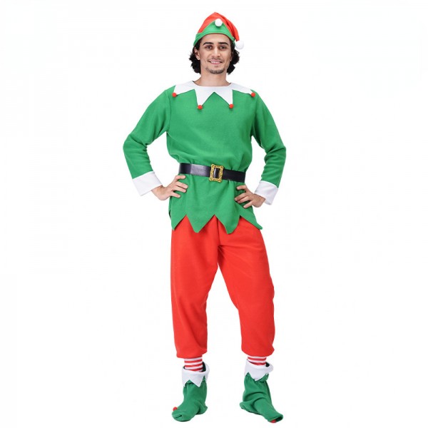 Unisex Christmas Elf Cosplay Costumes Holiday Elf Cosplay Suits
