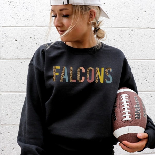 Ladies Falcons Printed Crew Sweatshirt