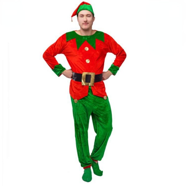 Mens Christmas Elf Cosplay Costumes Holiday Elf Cosplay Outfits
