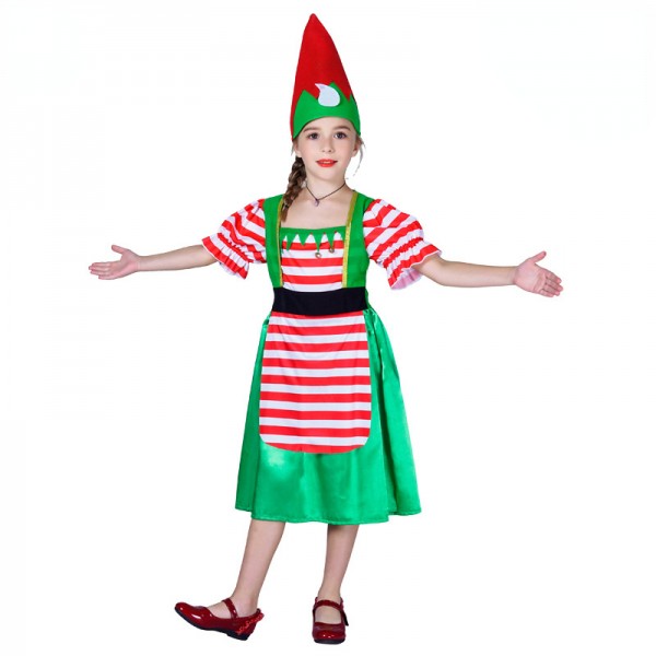 Grils Christmas Elf Cosplay Dress Girls Christmas Elf Outfits