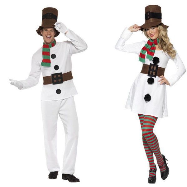 Mr & Mrs Snowman Frosty Christmas Cosplay Costume Christmas Party Outfit