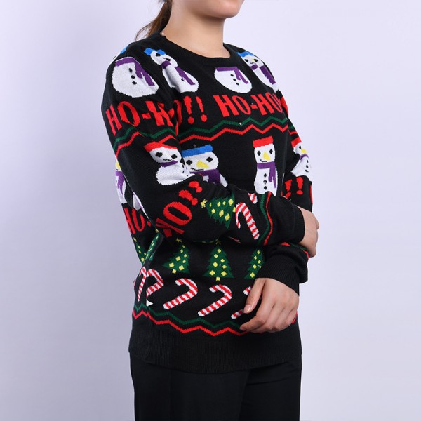 Christmas Funny Candy Christmas Tree Snowman Sweater