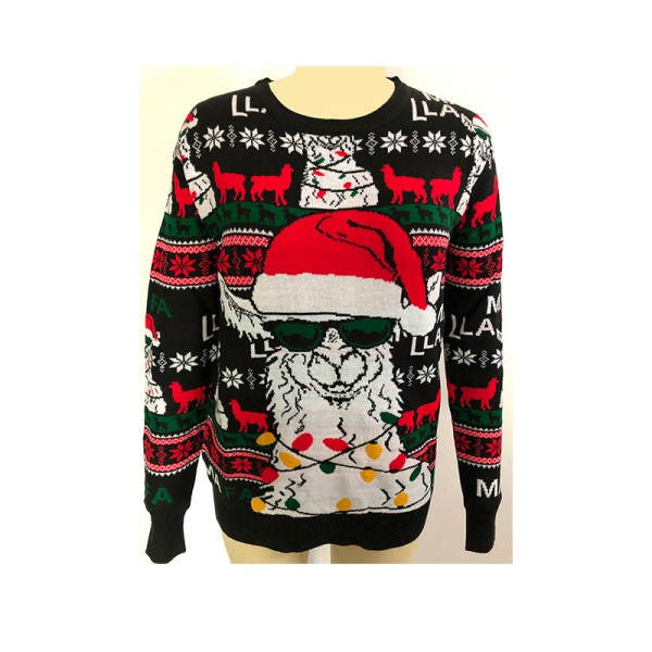 Ugly Alpaca Clown Christmas Sweater