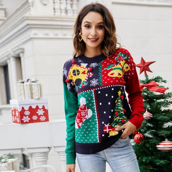 Snowflake Christmas Tree Pullover Christmas sweater