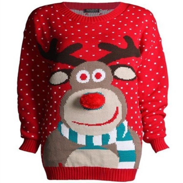 Women's Christmas Reindeer Ugly Pullover Sweater