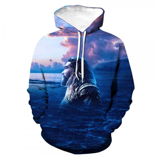 Aquaman 3D Sea Print Pullover Hoodies Sweatshirt