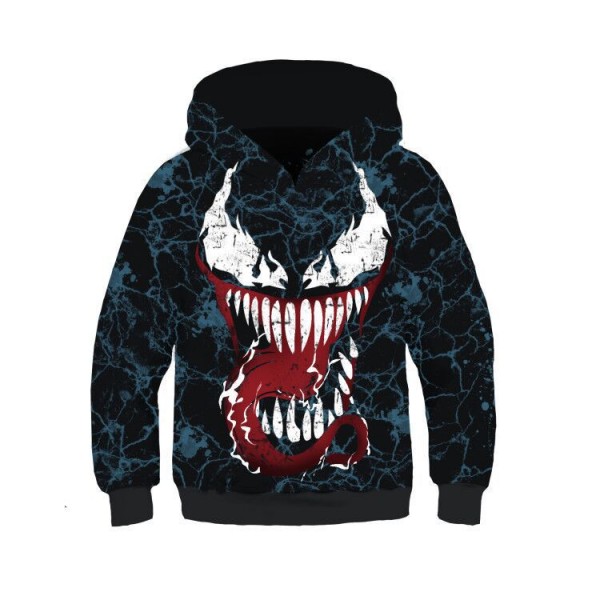 Kids Spiderman Hoodie - Spider-Man Venom vs. Carnage Blue 3D Pullover Hoodies Sweatshirt