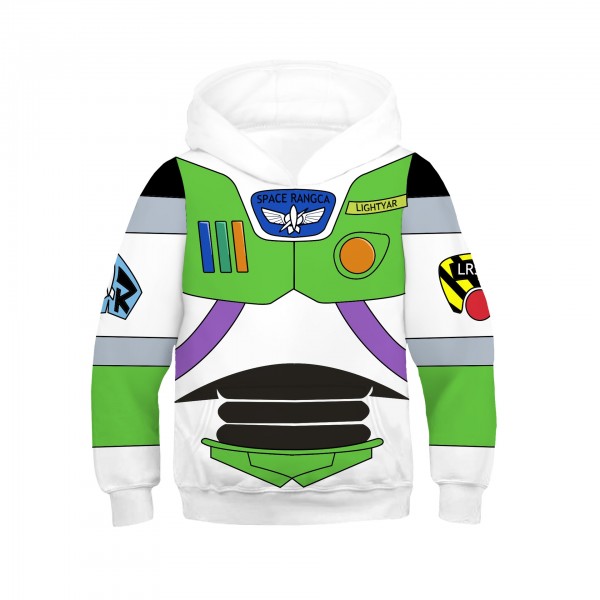 Kids Toy Story Buzz Lightyear Hoodie 3D Pullover Sweatshirt