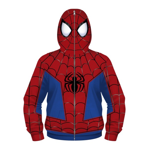 Kids Spider-Man Full Zip Up Hoodie Jacket
