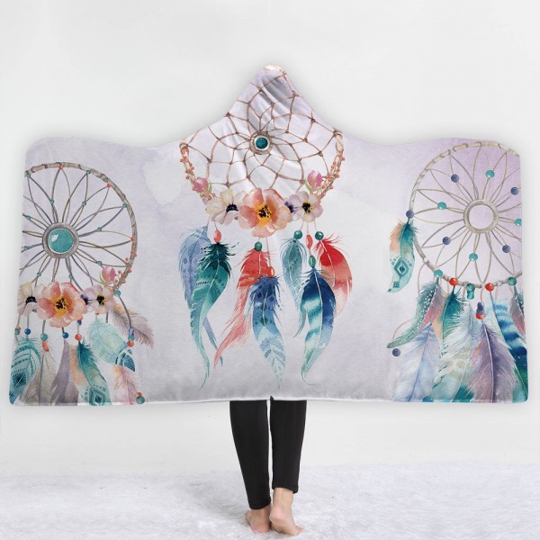 Wearable Feather Dreamcatcher 3D Printing Hooded Blanket