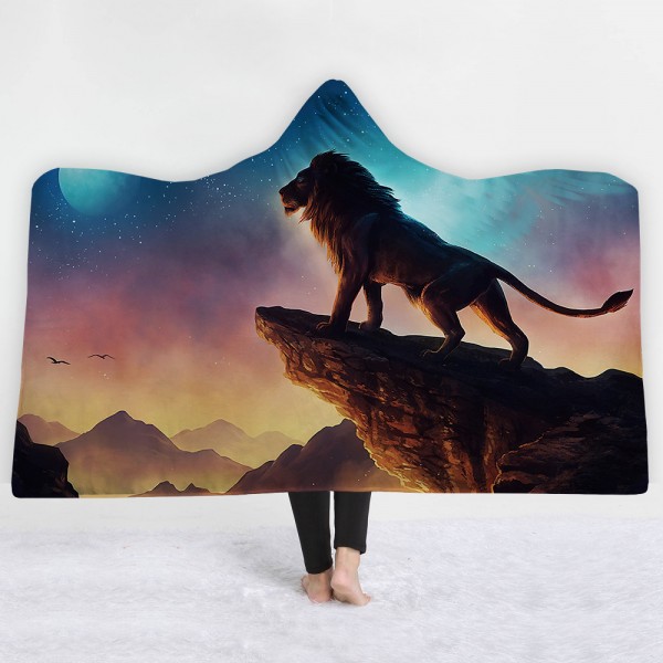 Mountain Lion 3D Printing Hooded Blanket
