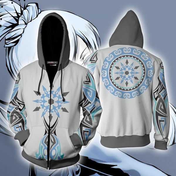 RWBY Hoodies - Weiss Schnee Symbol Zip Up Jacket Cosplay Costume
