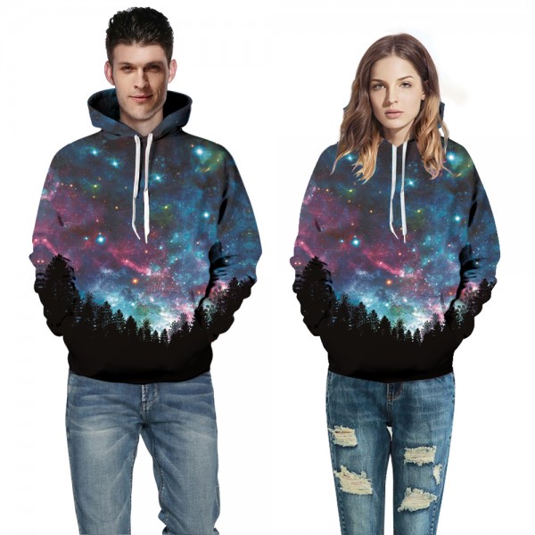 Night Galaxy 3D Printed Hoodies Sweatshirt Pullover