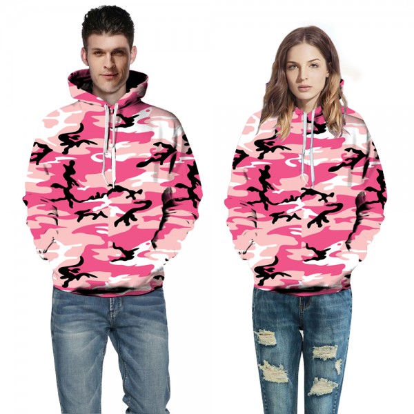 Pink Camouflage 3D Hoodies Sweatshirt Pullover