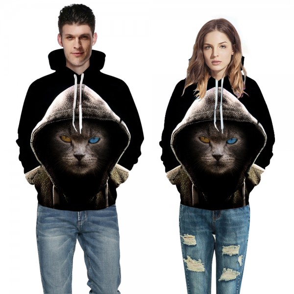 Cool Cat Men'S Hoodie Sweatshirt Pullover