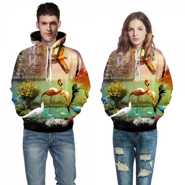 Birds 3D Hoodies Sweatshirt Pullover