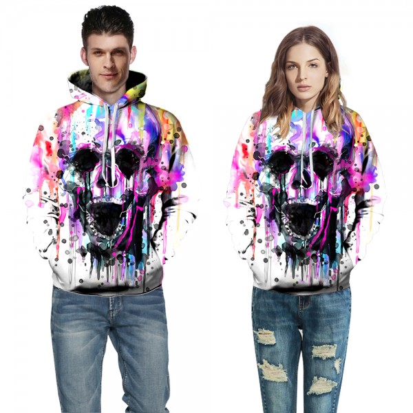 Skull Paintings 3D Hoodies Sweatshirt Pullover