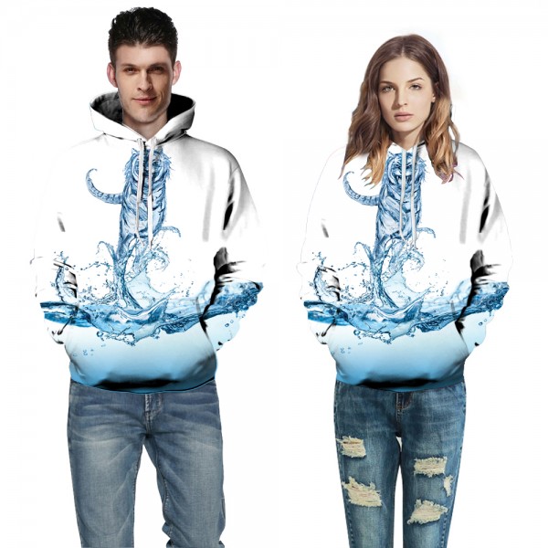 Water Tiger Unisex Pull Over Hoodie