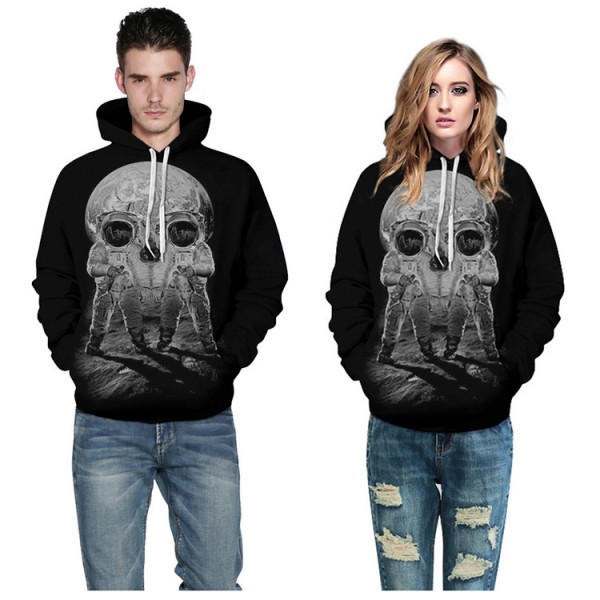 Moon Skull 3D Hoodie Pullover Sweatshirt