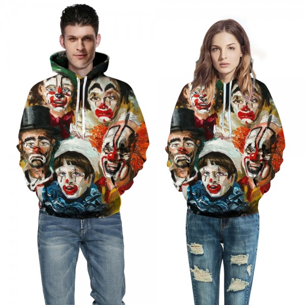 Explosion Clown 3D Hoodie Pullover Sweatshirt