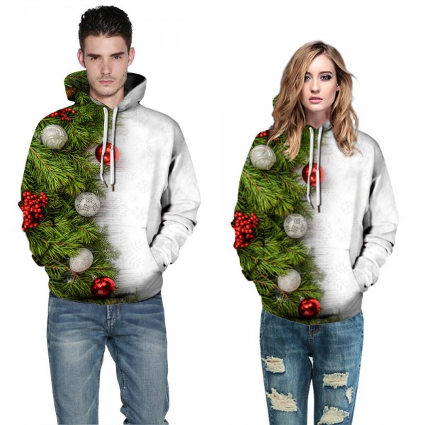 Christmas Decoration 3D Design Hooded Sweatshirt