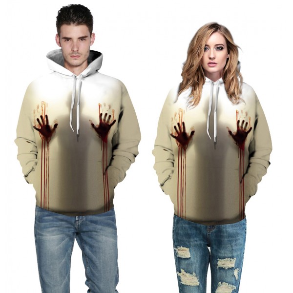 Blood Hand 3D Hoodie Long Sleeve Sweatshirt