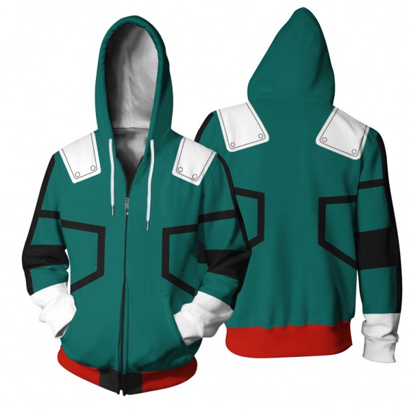 My Hero Academia Izuku Midoriya 3D Jacket Zip Up Hoodie