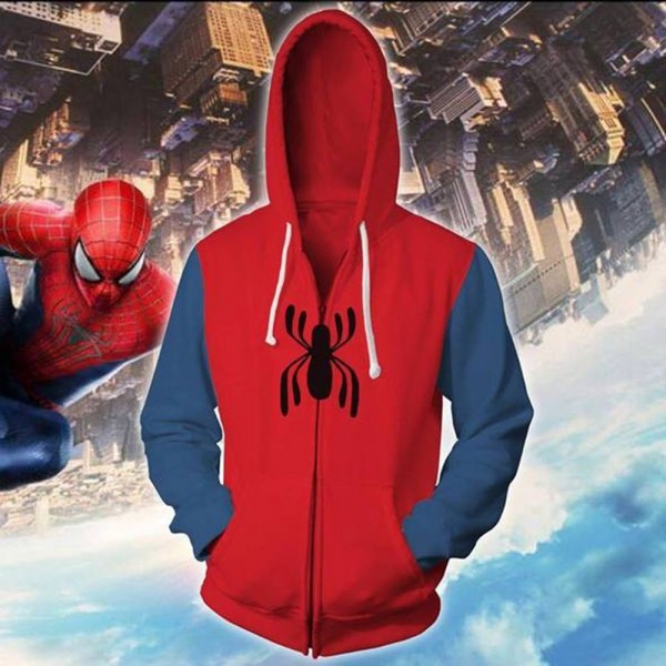 Spiderman Homecoming Hoodie - Zip Up Spiderman Jacket Suit