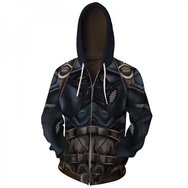 3D Captain America Zip Up Hoodie Jacket