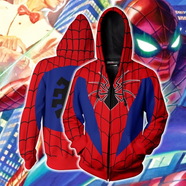 Spiderman Hoodie - Spider-Armor MK IV PS4 3D Zip Up Hoodies Jacket Cosplay