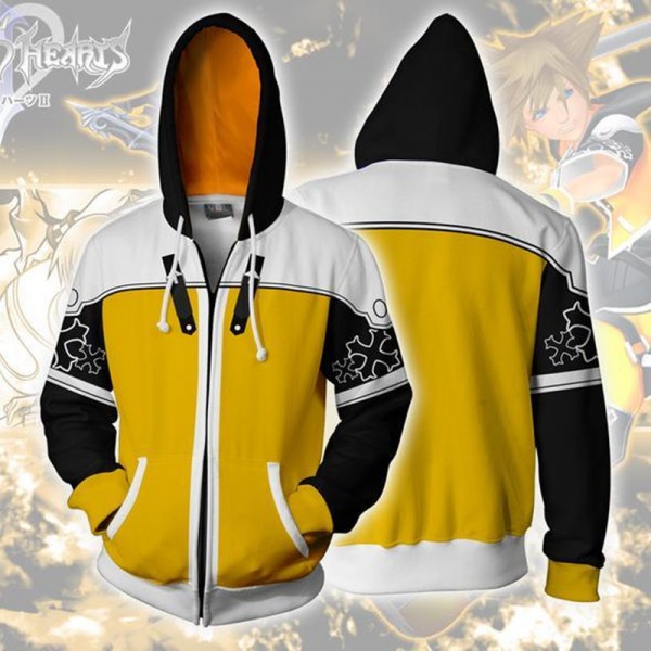 Kingdom Hearts Sora 3D Zip Up Hoodie Jacket Coat