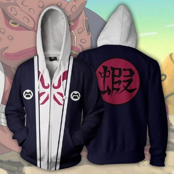 Naruto Hoodie - Gamabunta 3D Zip Up Hoodies Jacket Coat