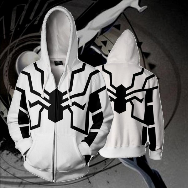 Spiderman Hoodie - Future Foundation Spider-Man 3D Zip Up Hoodies Jacket Coat