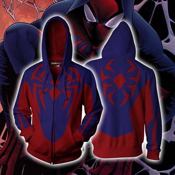 Spiderman Hoodie - Scarlet Spider-Man 3D Zip Up Hoodies Jacket Coat