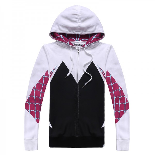 Spiderman Hoodie - Spider-Gwen Stacy 3D Zip Up Hoodies Jacket Coat