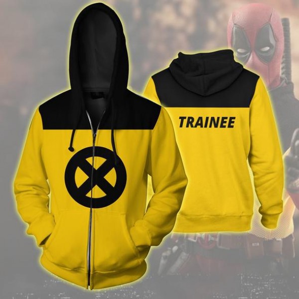 Deadpool 2 Hoodie - Marvel Yellow 3D Zip Up Hoodies Jacket Coat