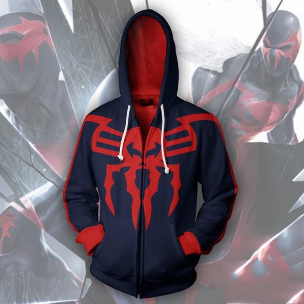 Spiderman Hoodie - Spider-Man 2099 Jacket 3D Zip Up Hoodies Cosplay Costume