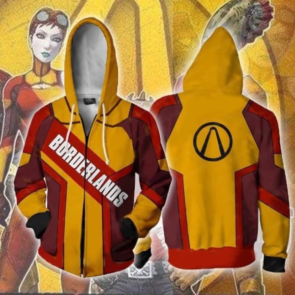 Borderlands Hoodies - Borderlands 3D Zip Up Hoodie Jacket Cosplay Costume